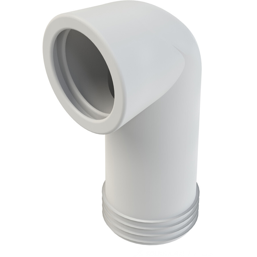 WISA CLOSETAFVOERBOCHT, NUMMER 301A, 90° GRADEN, 1-DELIG, 110 EN 110MM AANSLUITDIAMETER, 180MM LENGTE, KUNSTSTOF, WIT