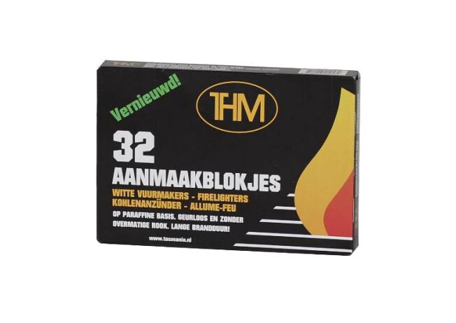AANMAAKBLOKJES THM WIT PARAFFINE 32 STUKS