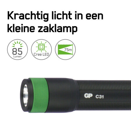 GP FLASHLIGHT C31X 100LUMEN 1X AA